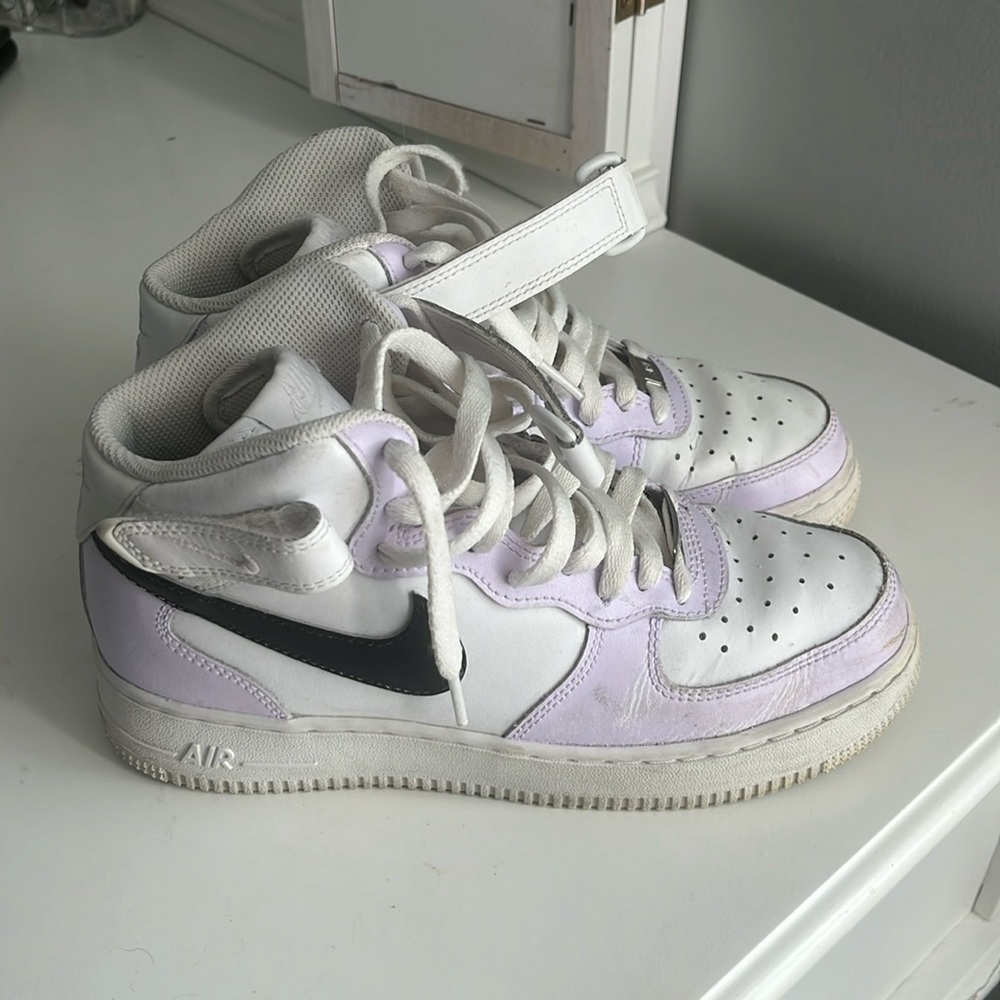 Custom Violet Purple/Black Nike Air Force 1 Mid